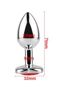 Silver heart small butt plug- AT 1085-2